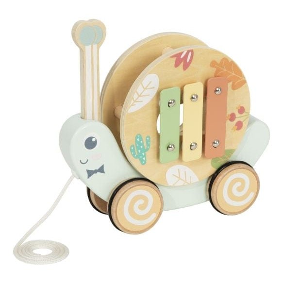 Tooky Toy - Wooden Pull Along Snail 6976831553869