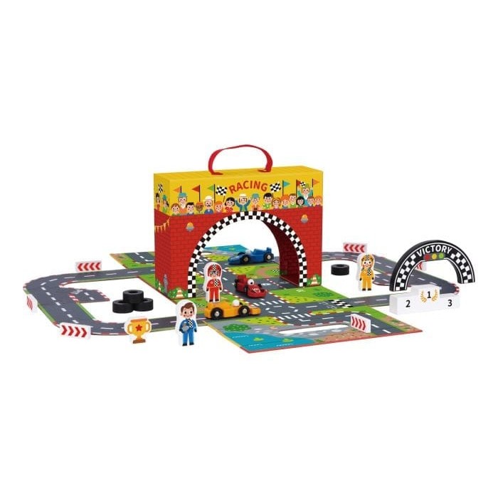 Tooky Toy - Wooden Racing Play Box 6972633377030