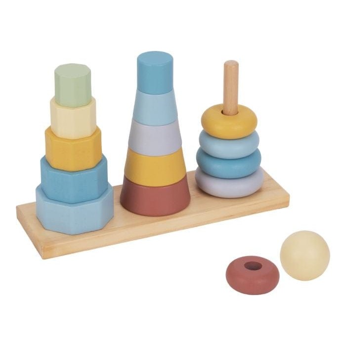 Tooky Toy - Wooden Shape Tower 6972633377368