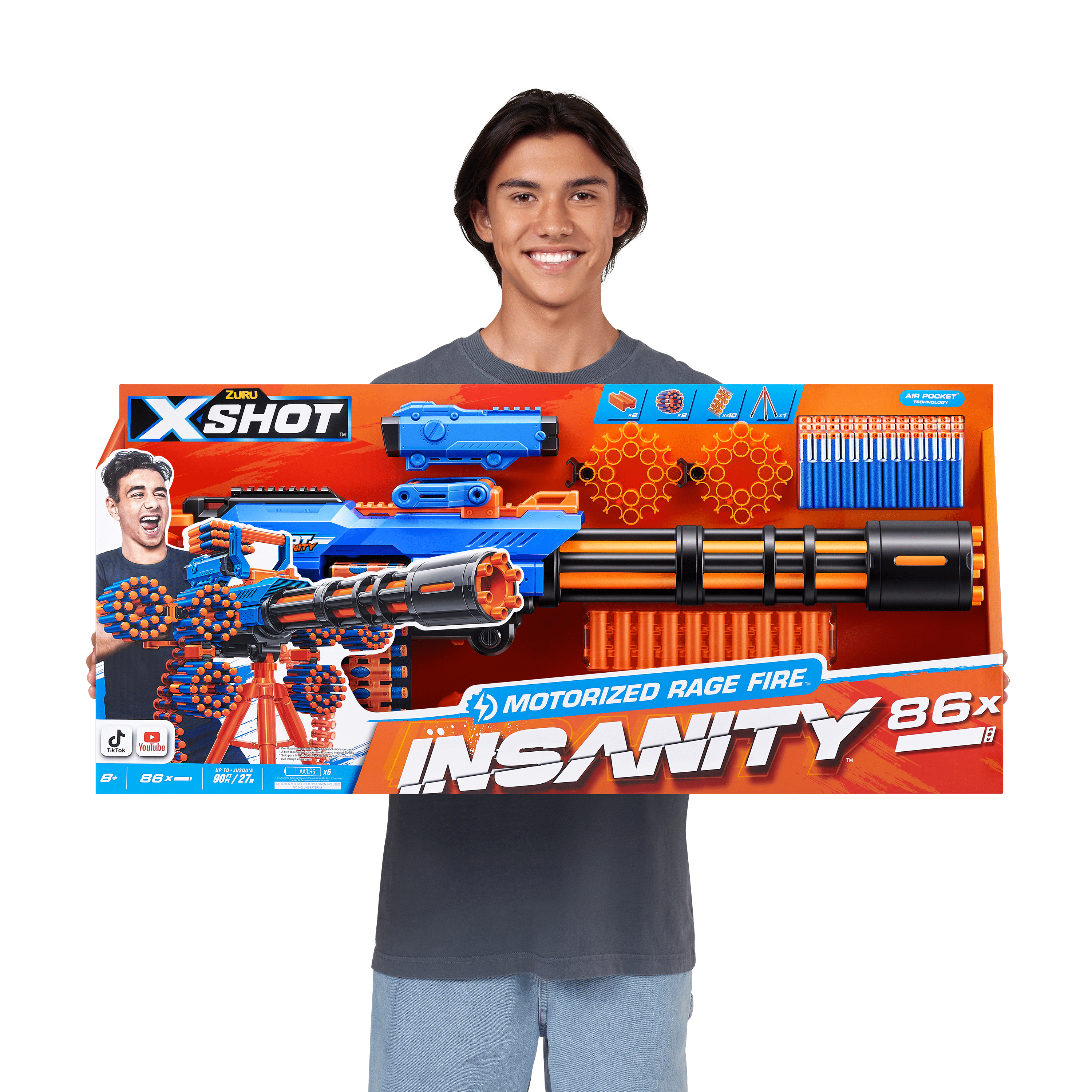 X-Shot Insanity Series 1 Motorized Rage Fire Gatling Gun 193052050373
