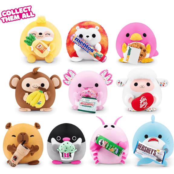 Snackles 8 inch Squishy plush - Monkey with Dole Bananas 193052067258