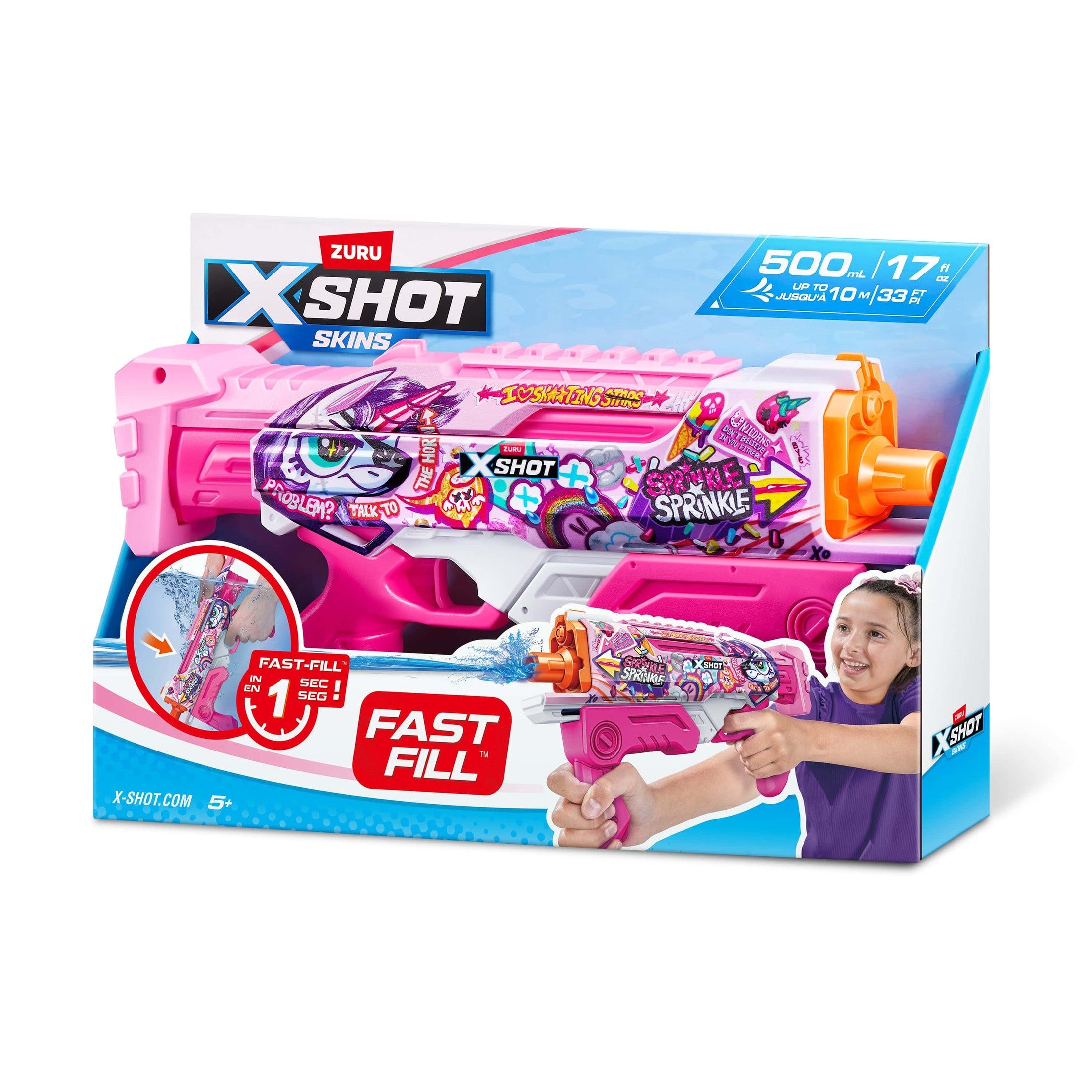 XShot Water Skins Hyperload Fast-Fill - Pink 193052058607