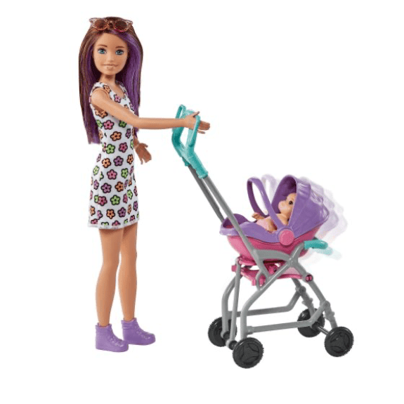 Barbie: Skipper Babysitters Brown Hair Doll & Playset - Lennies Toys