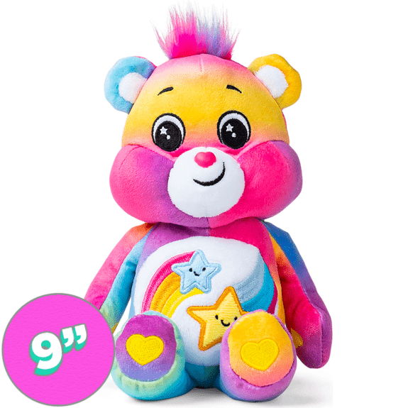 Care Bear 9 Inch Bean Plush Dare To Care Bear - Lennies Toys
