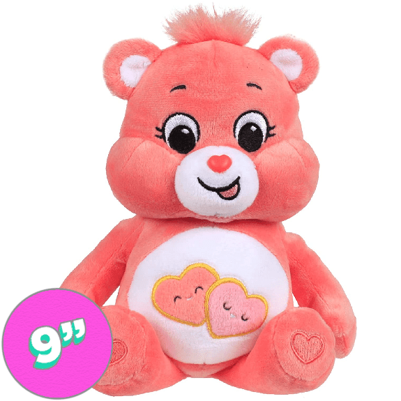 Care Bear Care Bear 9 Inch Bean Plush Love-A-Lot Bear 885561220339