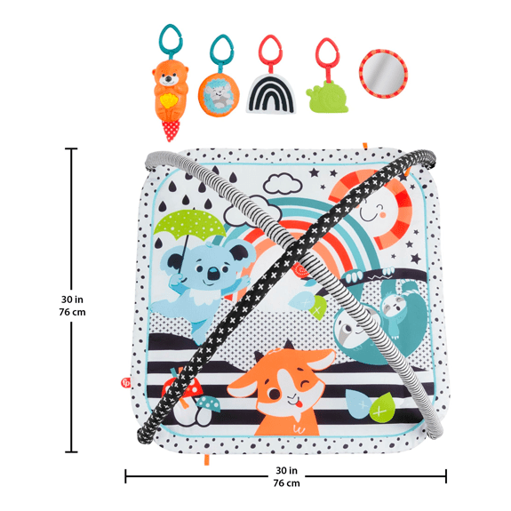 Fisher Price 3-In-1 Music, Glow And Grow Gym - Lennies Toys