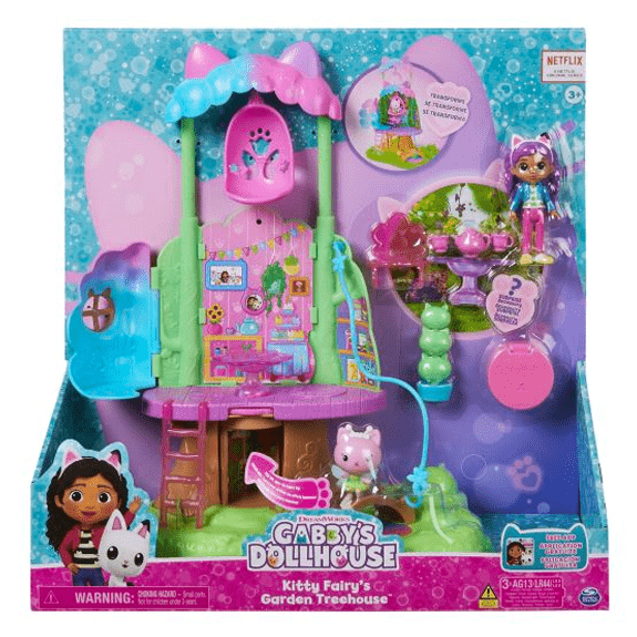 Gabby's Dollhouse Kitty Fairy's Garden Treehouse Playset 778988371121