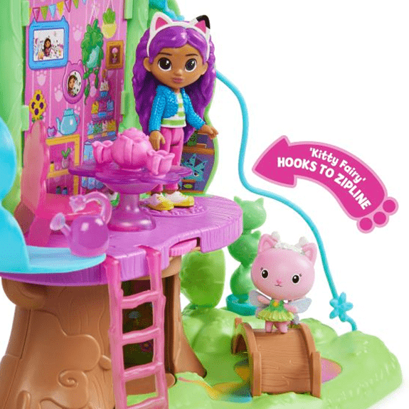 Gabby's Dollhouse Kitty Fairy's Garden Treehouse Playset 778988371121