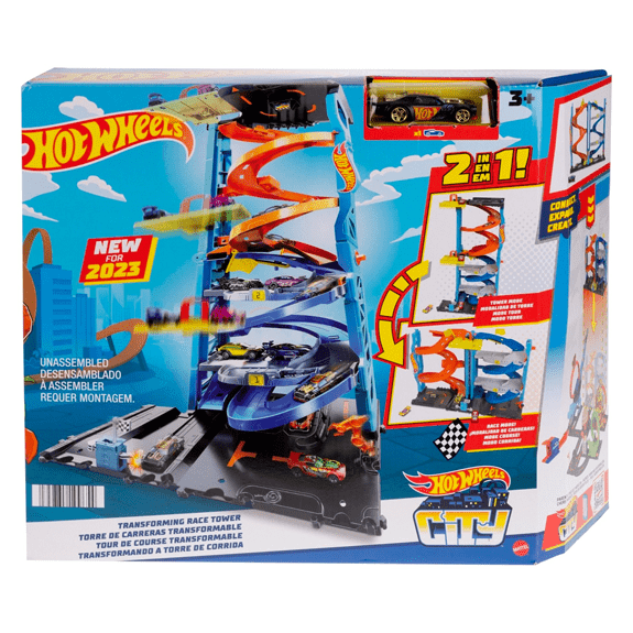 Hot Wheels City Transforming Race Tower Play Set - Lennies Toys
