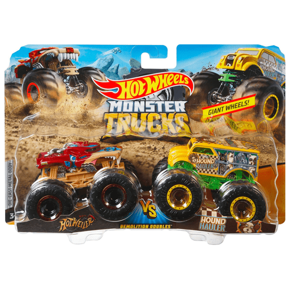 Hot Wheels Monster Trucks 1.64 Scale 2 Pack - Lennies Toys