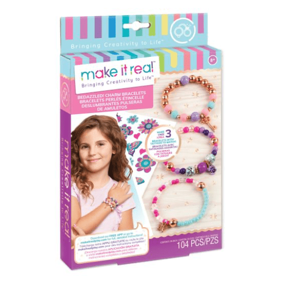 Make it Real: Bedazzled! Charm Bracelets Blooming Creativity - Lennies Toys