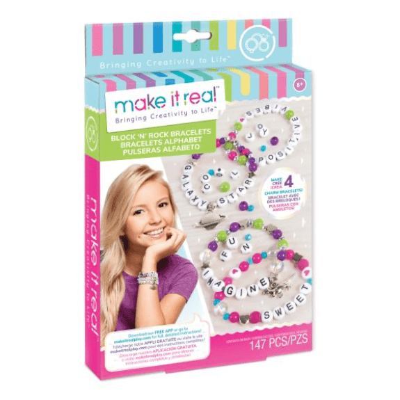 Make it Real: Block & Rock Charm Bracelets - Lennies Toys