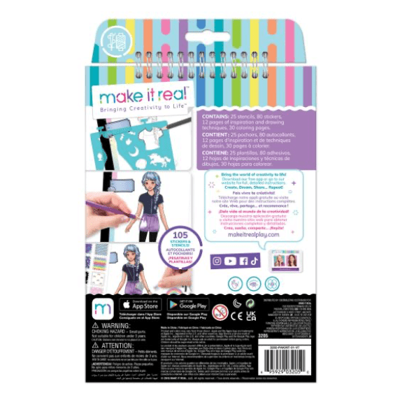 Make it Real: Fashion Design Sketchbook Pastel Pop - Lennies Toys
