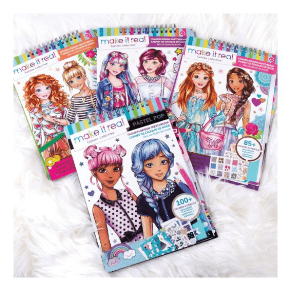 Make it Real: Fashion Design Sketchbook Pastel Pop - Lennies Toys