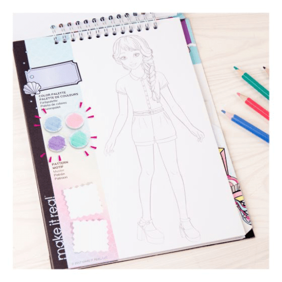 Make it Real: Fashion Design Sketchbook Pastel Pop - Lennies Toys
