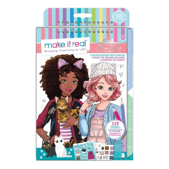 Make it Real: Fashion Design Sketchbook Pretty Kitty - Lennies Toys