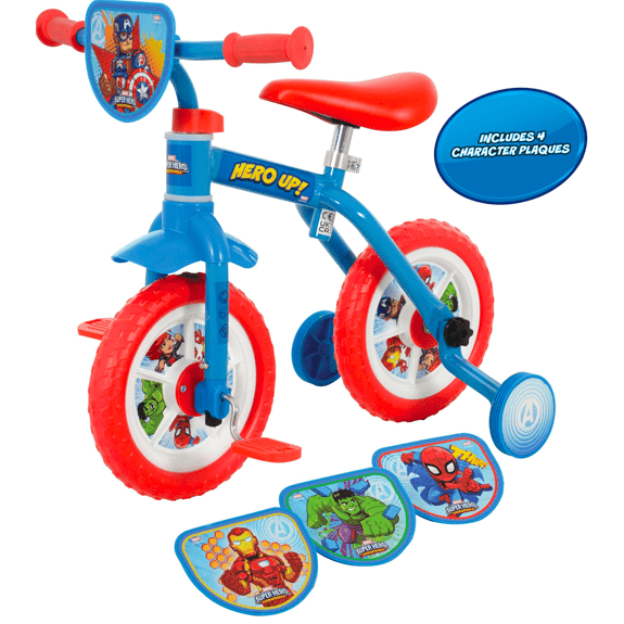 Marvel Superhero Adventures 2 in 1 Switch It Multi Character 10" Bike - Lennies Toys