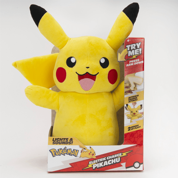 Pokemon Electric Charge Pikachu Plush - Lennies Toys