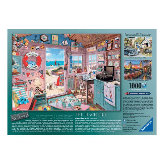 Ravensburger 1000 Piece Puzzle: My Haven No.7 The Beach Hut - Lennies Toys