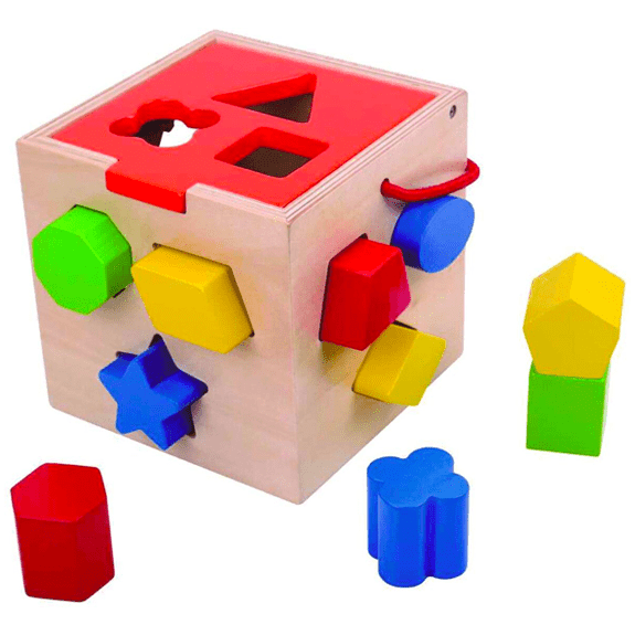 Tooky Toy's Wooden Shape Sorter - Lennies Toys