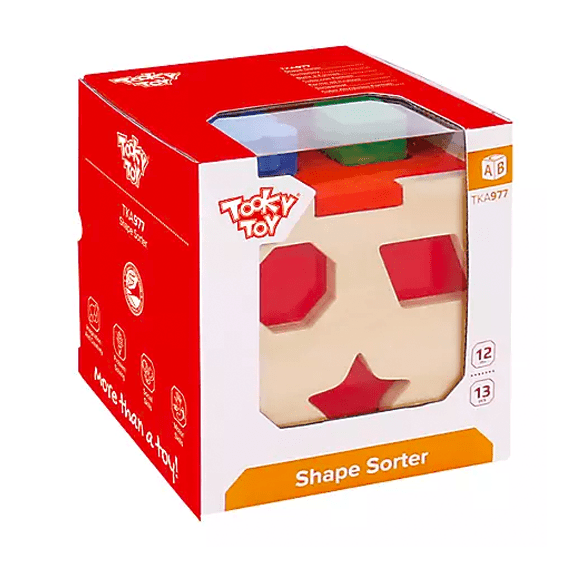 Tooky Toy's Wooden Shape Sorter - Lennies Toys