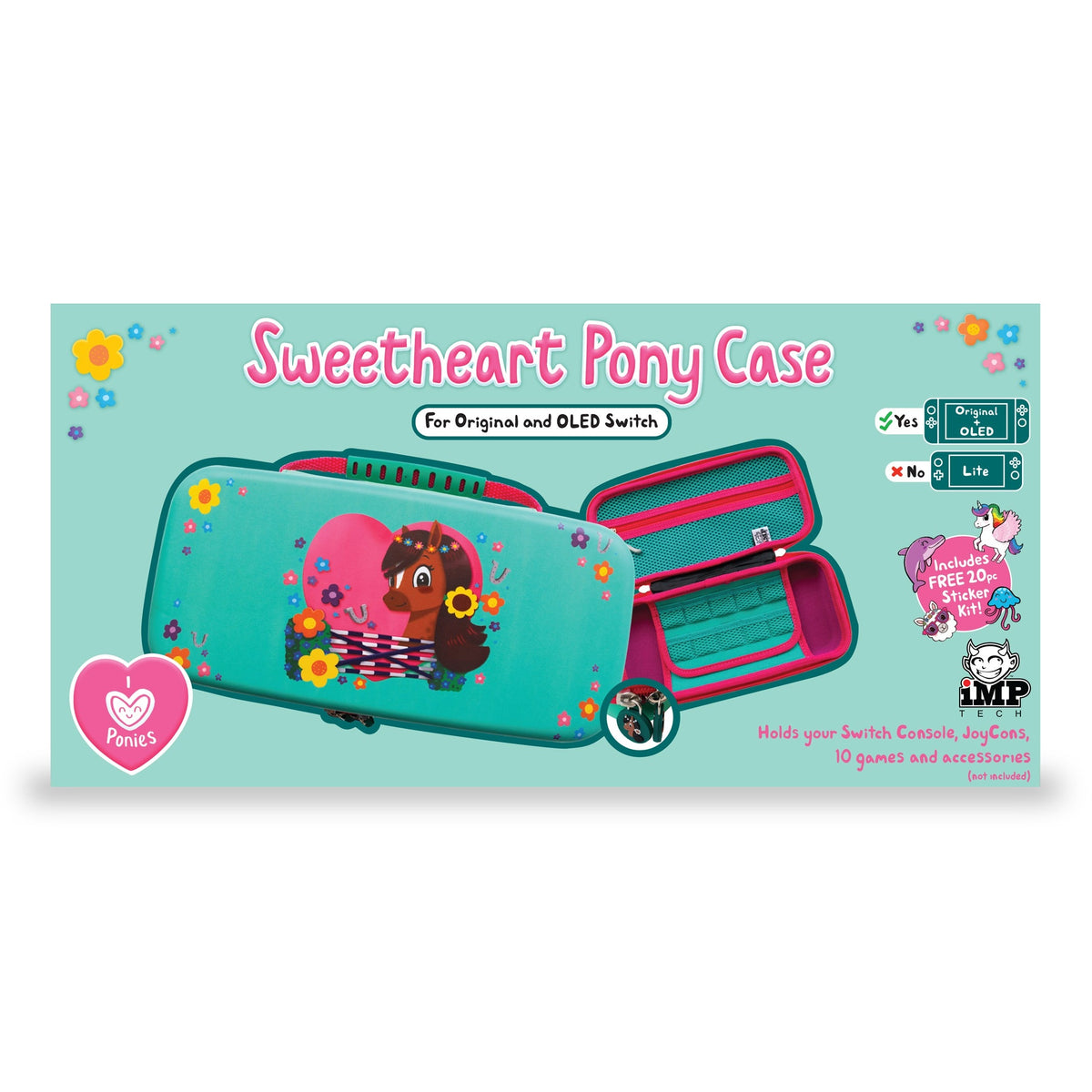 IMP Gaming Sweetheart Pony Carry Case for Nintendo Switch