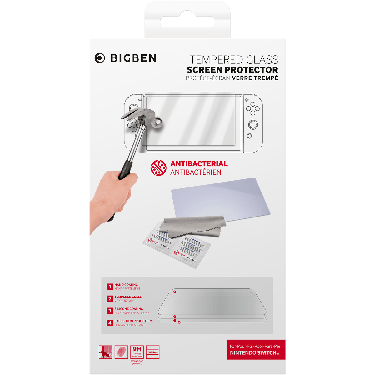 Bigben Tempered Glass Screen Protector for Nintendo Switch