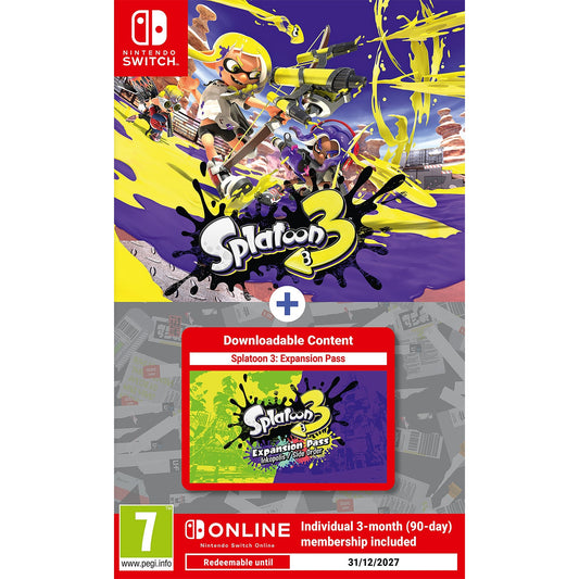 Splatoon 3 + Expansion Pass + NSO 3-Month Membership (Disc)