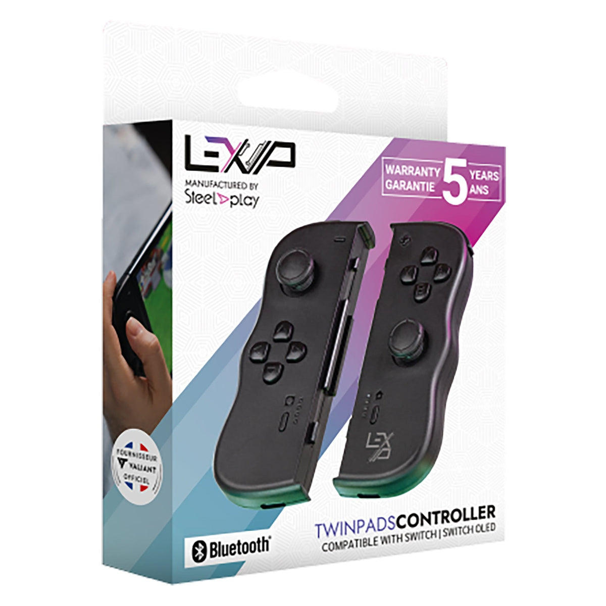Lexip Steelplay Twin Pads Black Controllers for Nintendo Switch