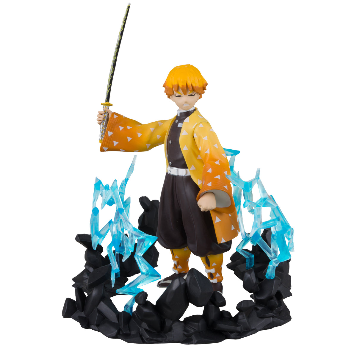McFarlane Toys Demon Slayer Zenitsu Agatsuma Thunder Breathing First Form Deluxe 5-Inch Action Figure