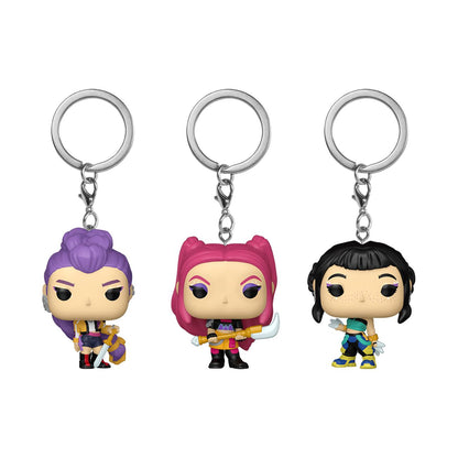 Funko Pop! Vinyl Keychain KPop Demon Hunters Rumi, Mira & Zoey 3 Pack