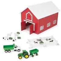 John Deere 1:64 Red Barn Farm Playset – 24 Pieces