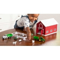 John Deere 1:64 Red Barn Farm Playset – 24 Pieces