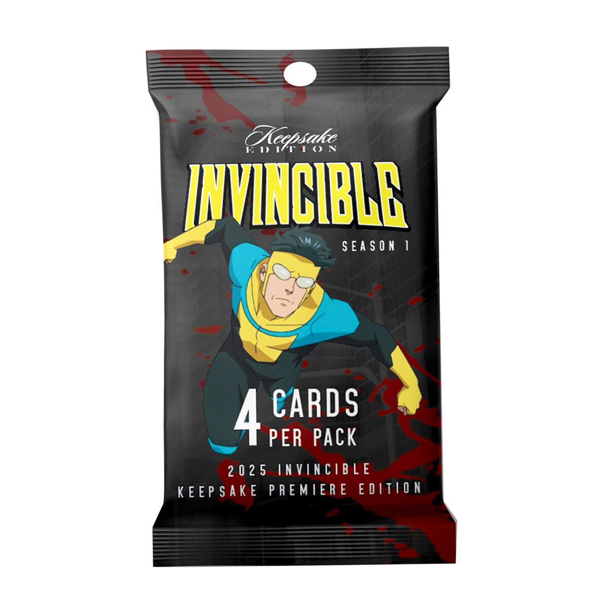 Keepsake Invincible Season 1 Premiere Edition Trading Cards Hanger Pack – 4 Cards (Chance of Chase)