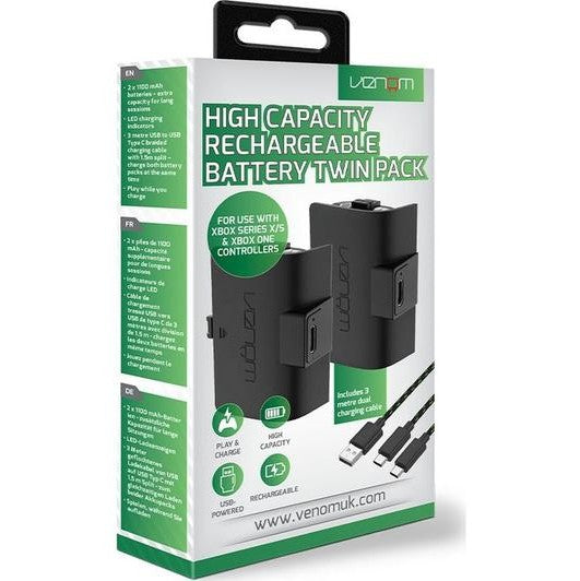 Venom High Capacity Rechargeable Battery Packs for Xbox - Black