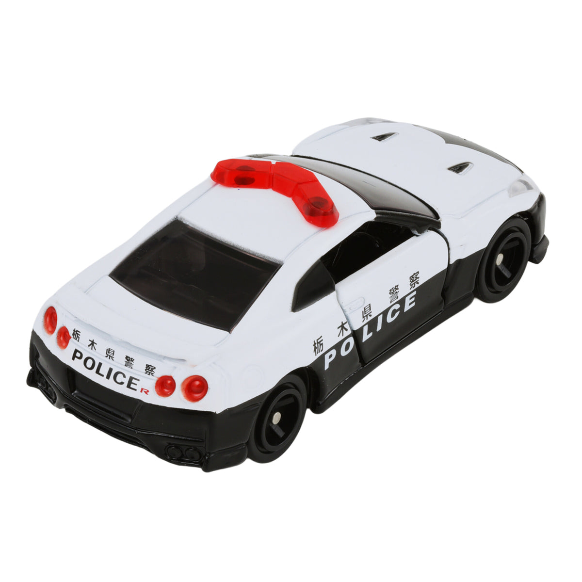 TOMICA No.105 Nissan GT-R Police Car – 102724 Rear View lpr