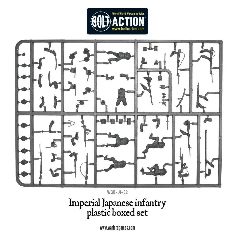 Bolt Action Imperial Japanese Infantry 30-Miniature Plastic Boxed Set