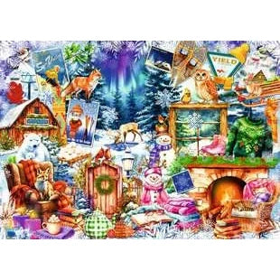 Ravensburger Winter Mountain Village 500 Piece Large Format Jigsaw Puzzle