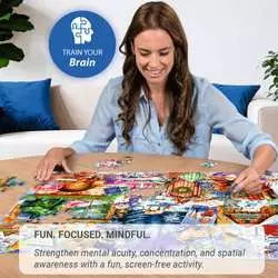 Ravensburger Winter Mountain Village 500 Piece Large Format Jigsaw Puzzle