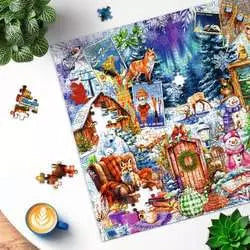 Ravensburger Winter Mountain Village 500 Piece Large Format Jigsaw Puzzle