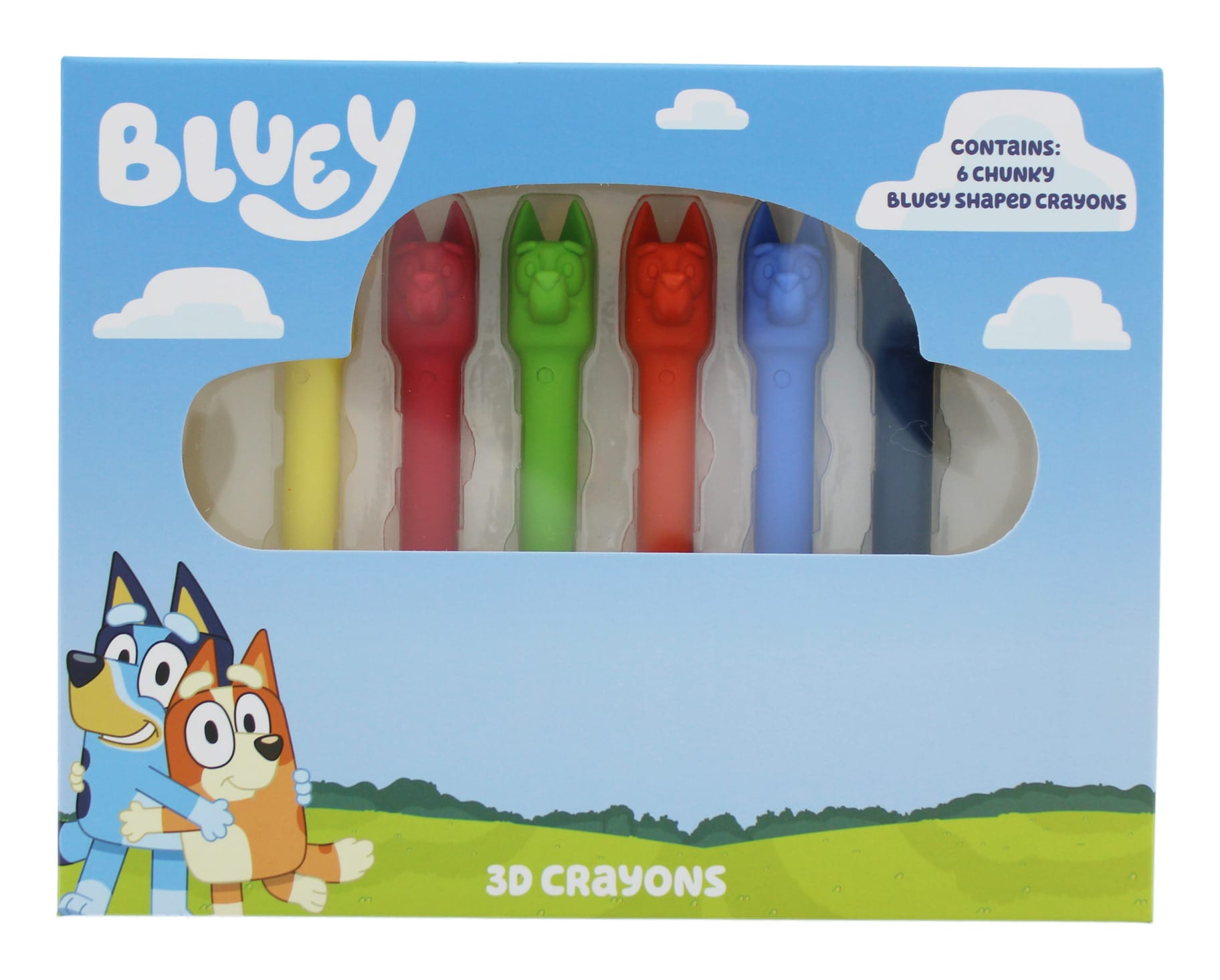 Bluey 3D Shaped Crayons Set of 6