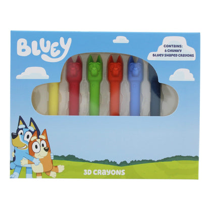 Bluey 3D Shaped Crayons Set of 6