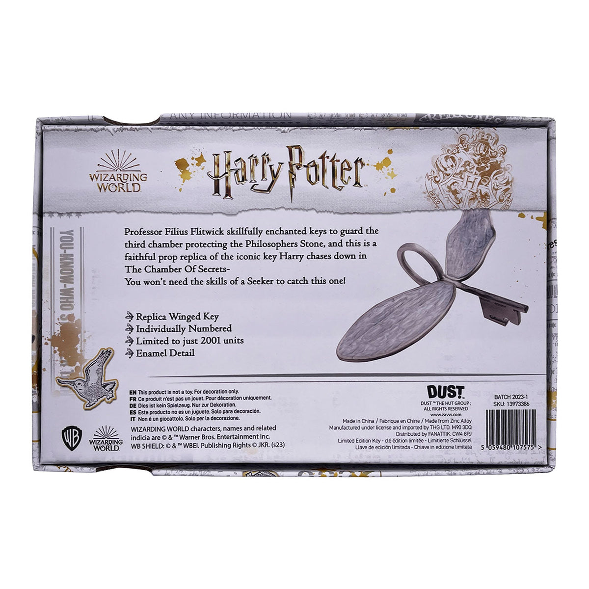 Harry Potter Professor Flitwick Enchanted Winged Key Replica