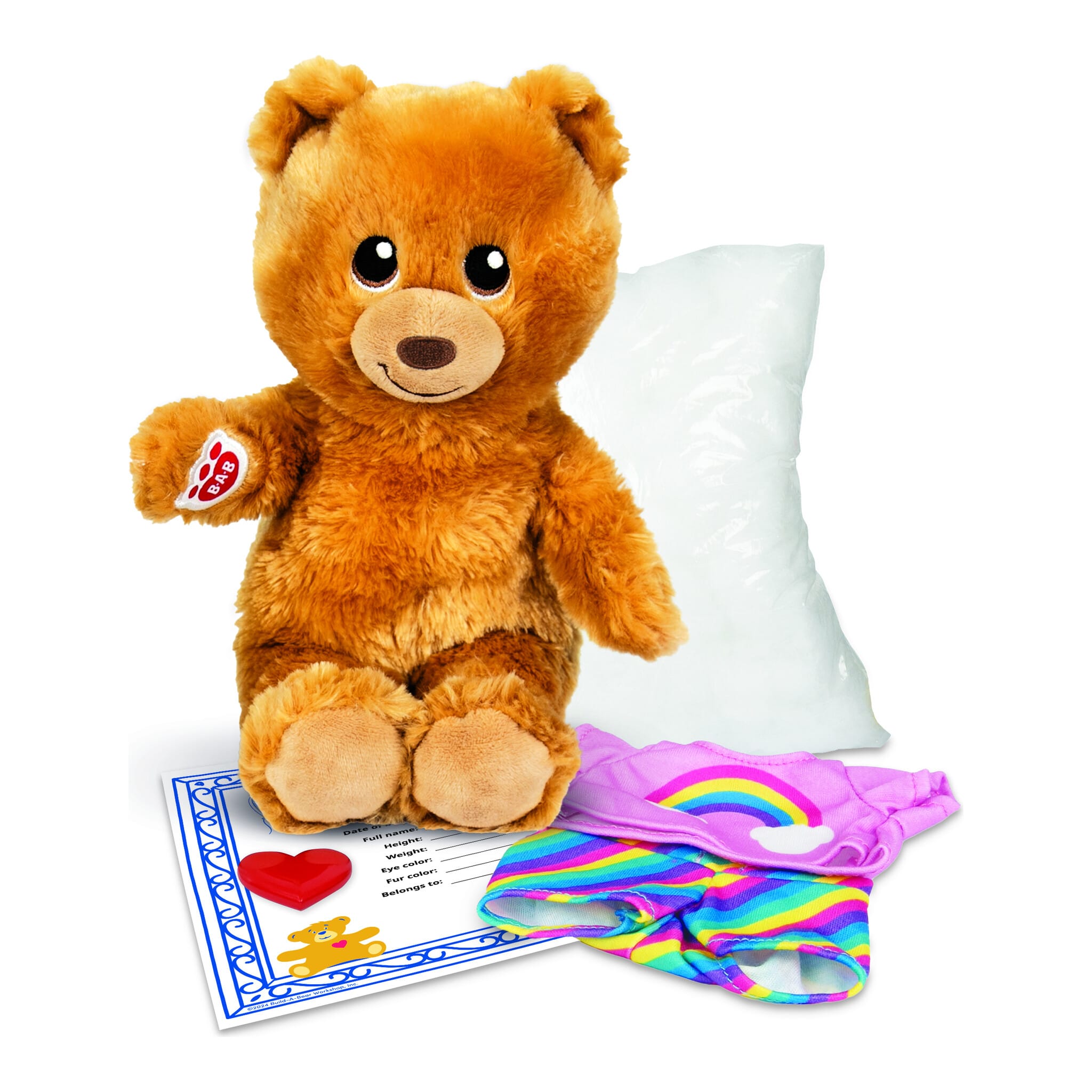 Casdon Build-A-Bear Workshop Furtastic Rainbow Bear & Outfit Pack
