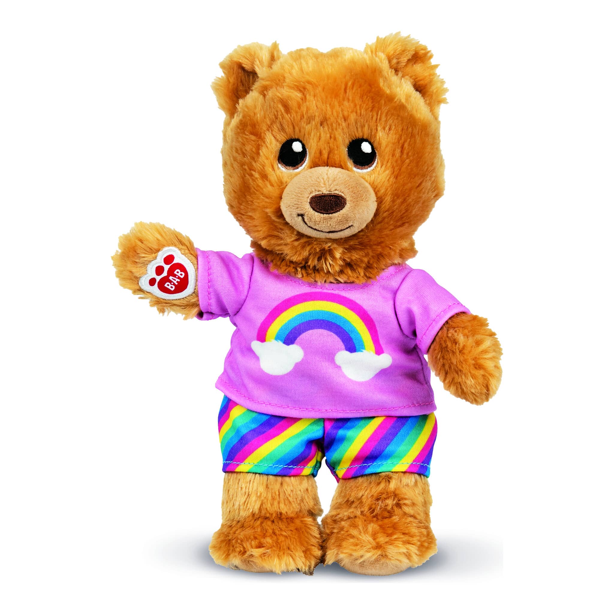 Casdon Build-A-Bear Workshop Furtastic Rainbow Bear & Outfit Pack
