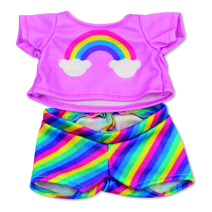 Casdon Build-A-Bear Workshop Furtastic Rainbow Bear & Outfit Pack
