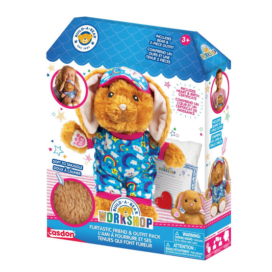 Casdon Build-A-Bear Workshop Furtastic Rabbit & Outfit Pack