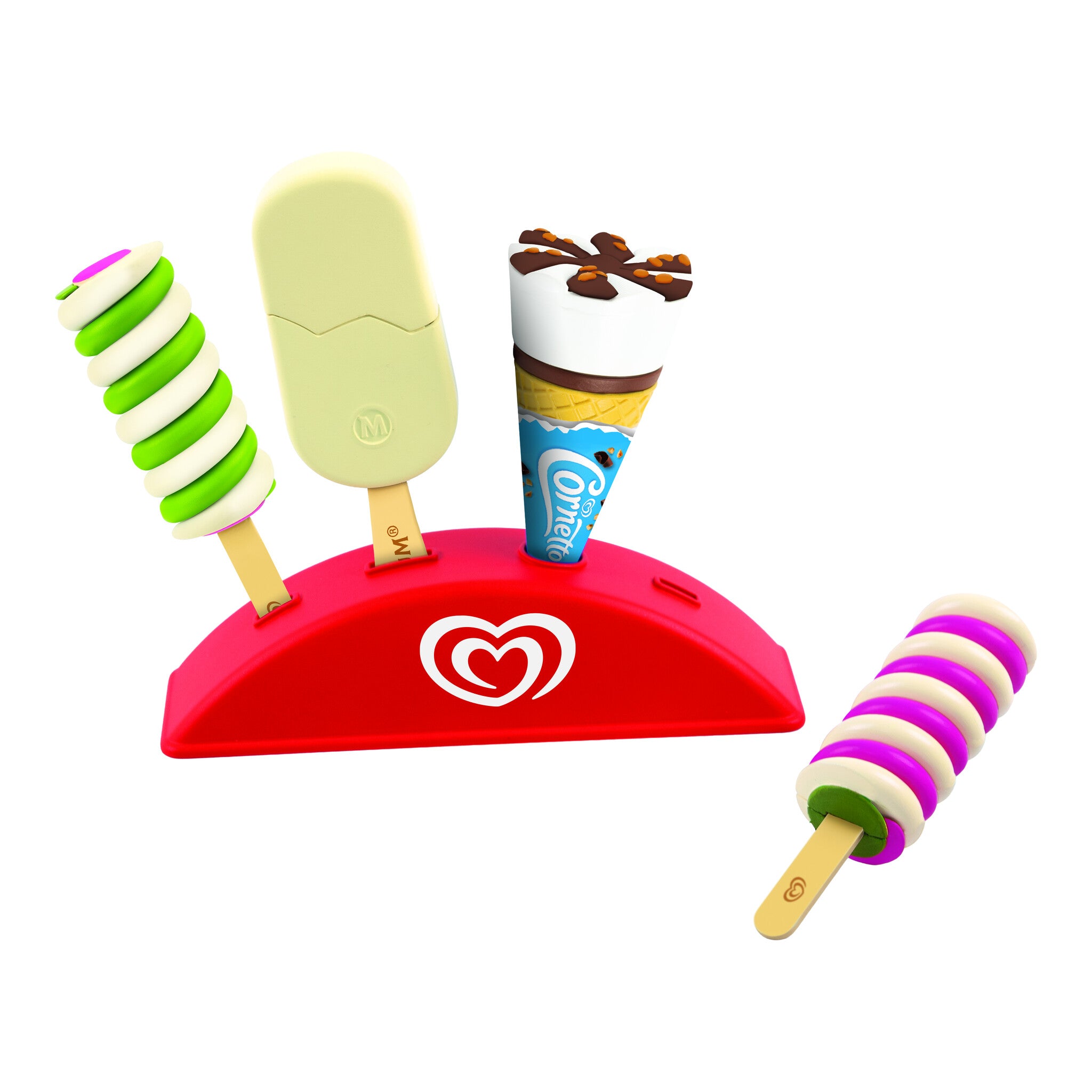 Casdon Walls Ice Cream Stand with 4 Toy Ice Creams