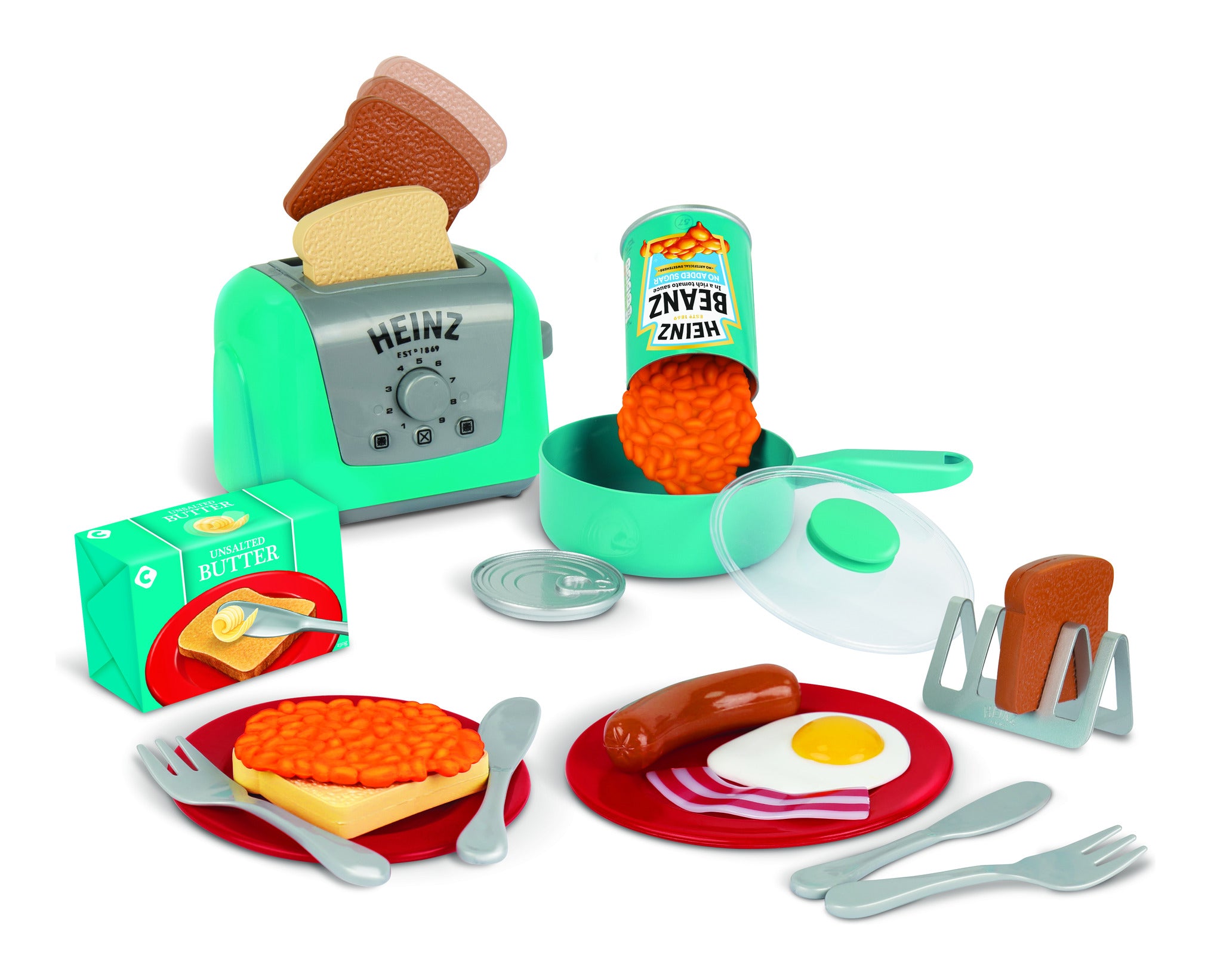 Casdon Heinz All-Day Breakfast Cook Set – 20-Piece Pretend Play Kitchen Set