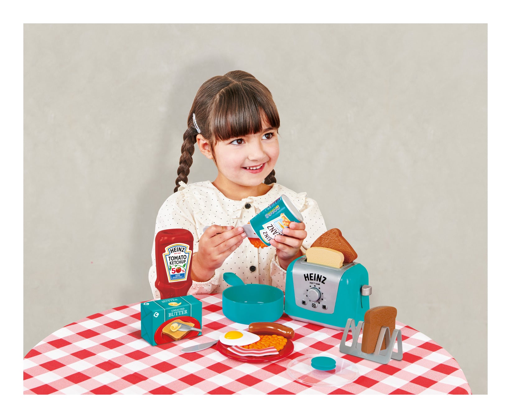 Casdon Heinz All-Day Breakfast Cook Set – 20-Piece Pretend Play Kitchen Set